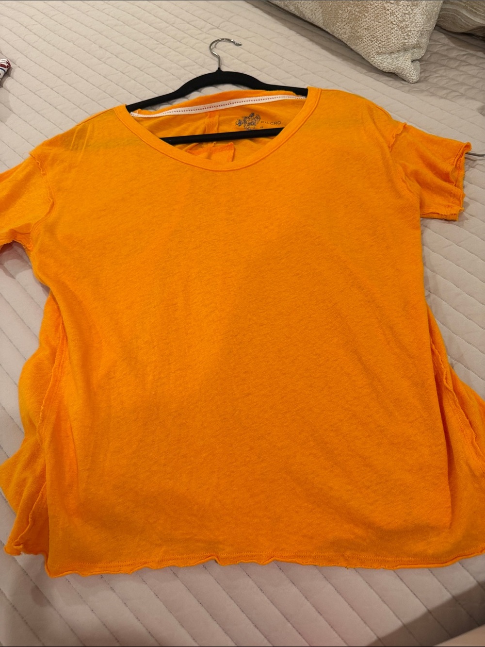 Anthropologie Bright Orange Short Sleeve Tee